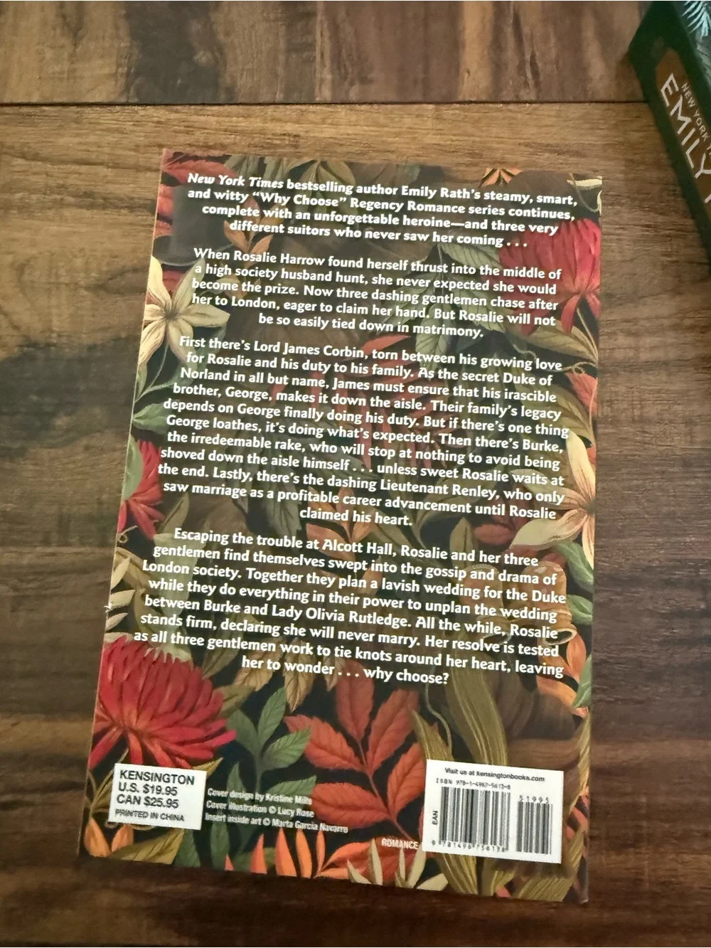 His Grace, The Duke by Emily Rath - Floral Decorative Paperback